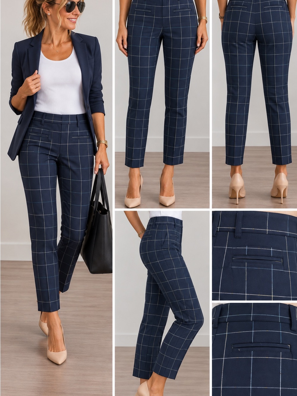 Banana Republic Navy Sloan Slim Ankle Pants 6